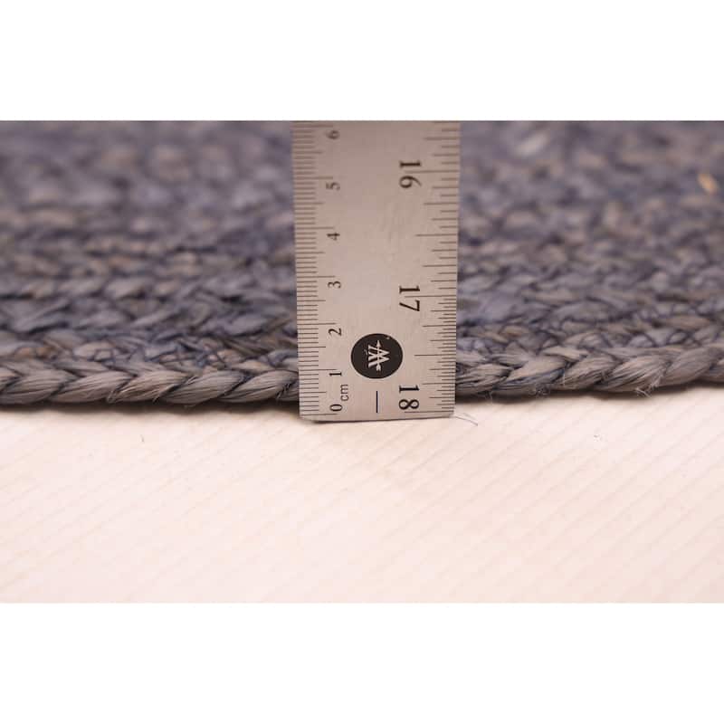 ECARPETGALLERY Braided Weave Palas Denizli Light Brown Jute Rug - 5'4 x 7'4