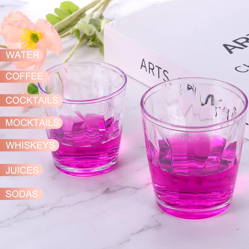 2Pcs Acrylic Drinking Glasses Plastic Reusable Tumblers
