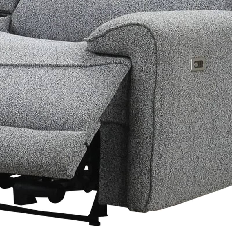 Cote Loveseat, Power Reclining, Gray Boucle, Center Console, 73 Inch