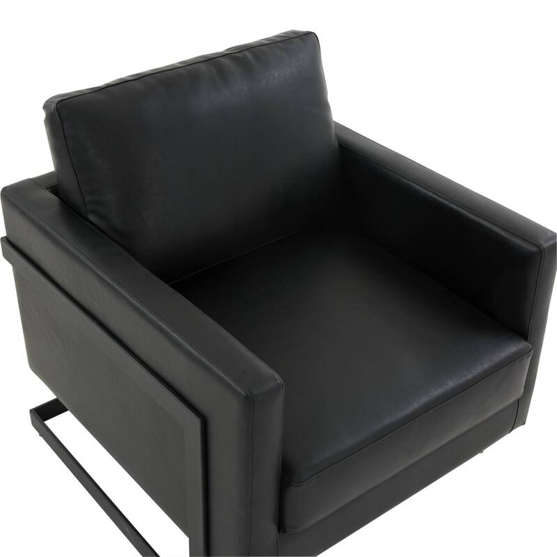 Lincoln Upholstered Velvet Single-Seater Sofa Fabric Accent Chair in Stainless Steel with Removable Cushions - 35"