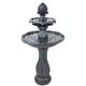 preview thumbnail 1 of 9, 2-Tier Pineapple Solar Outdoor Water Fountain w/ Battery - 46" - Black - 46-Inch