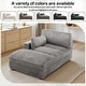 preview thumbnail 105 of 174, 41" W Plush Corduroy Chaise Lounge with Pillows