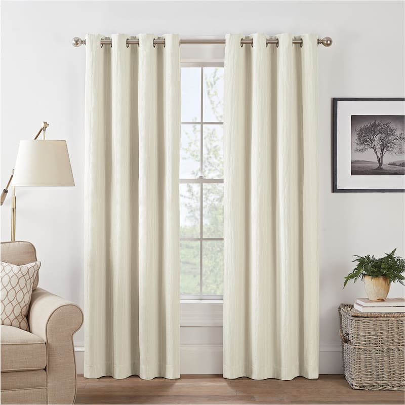 Eclipse Basel Dot Draft Stopper Energy Saving 100% Blackout Grommet Top Curtain Panel