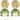 Set of 2 bedroom light green wall light brass, glass kitchen light