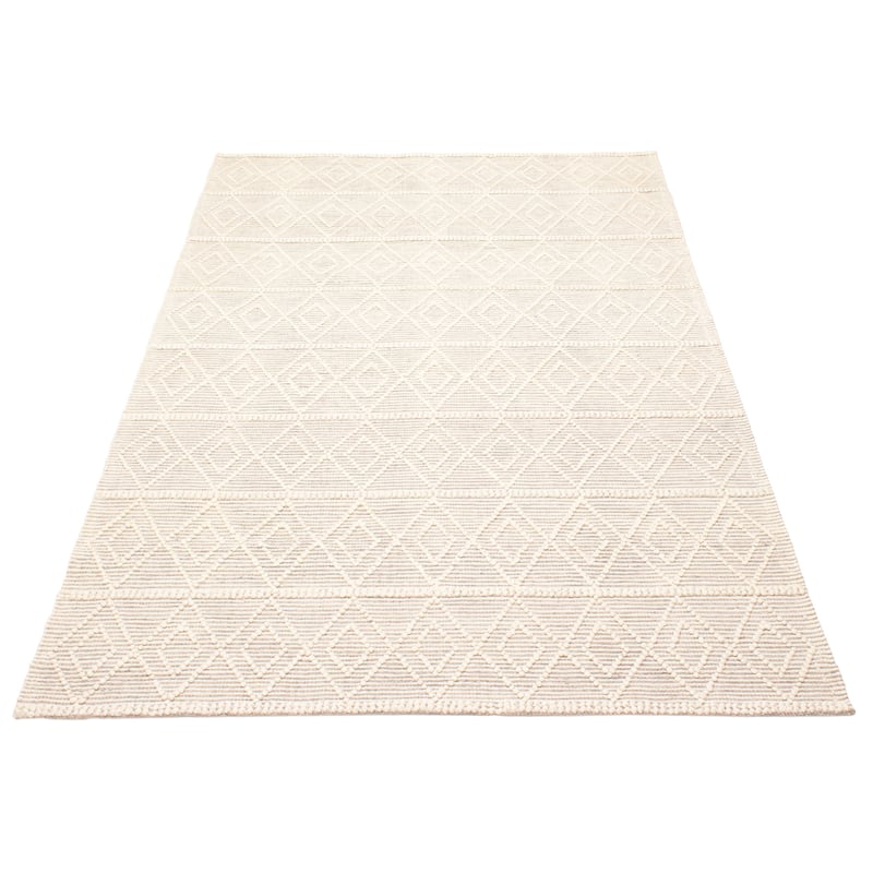 ECARPETGALLERY Braid weave Sienna Cream Wool Rug - 6'2 x 9'3