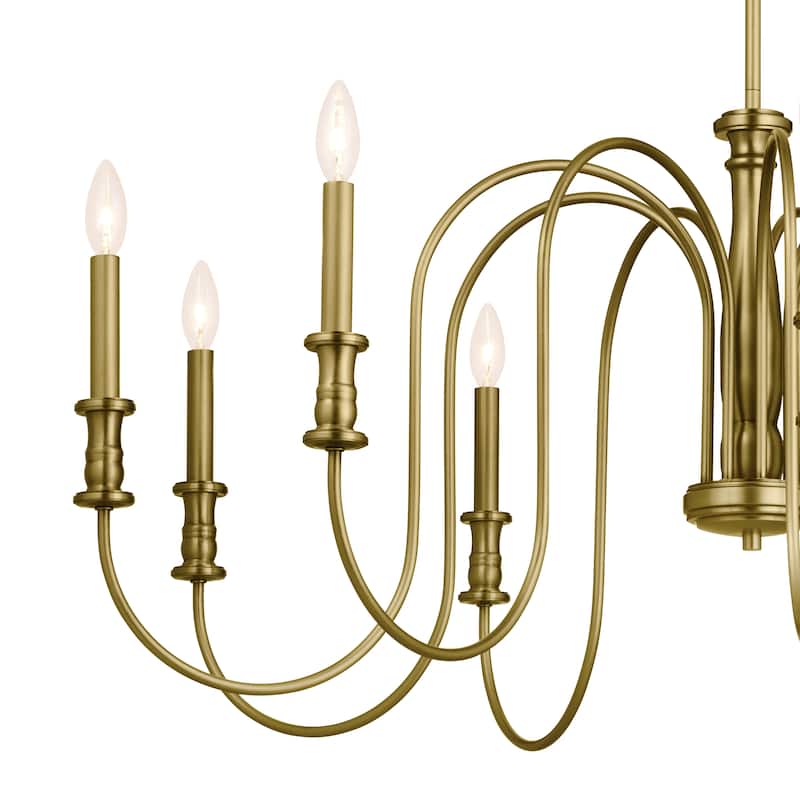 Kichler Lighting Karthe 42 inch 9-Light Chandelier Natural Brass