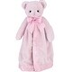 preview thumbnail 1 of 4, Bearington Baby Huggie Bear 15" Pink Teddy Snuggler Security Blanket