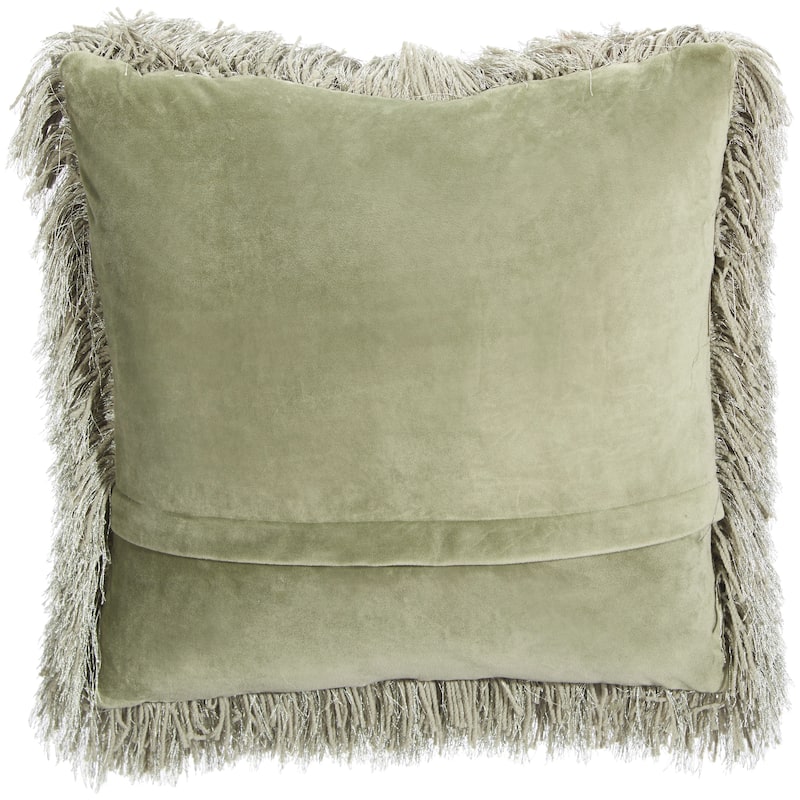 Mina Victory Shag Solid Glam Throw Pillow