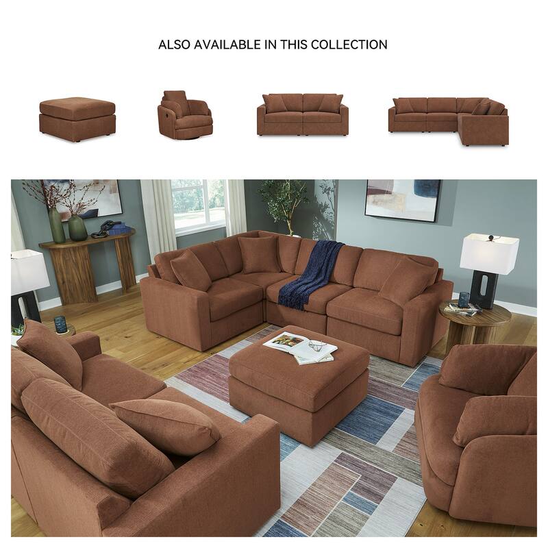 Signature Design by Ashley Modmax Brown Swivel Glider Recliner