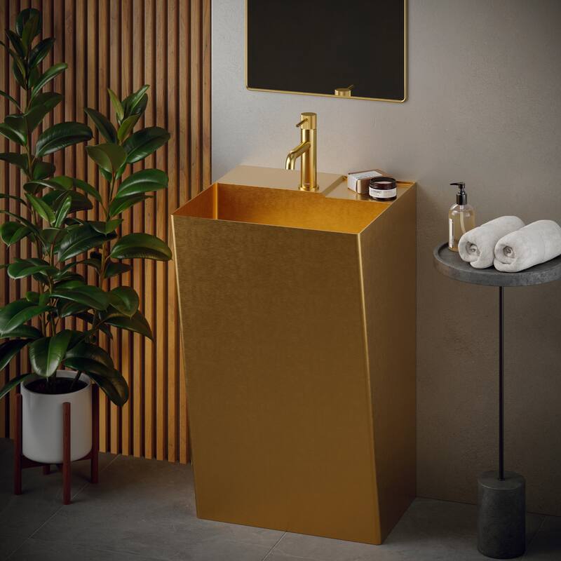 Karran Tryst KBF460 Single-Handle Single Hole Basin Bathroom Faucet with Matching Pop-up Drain