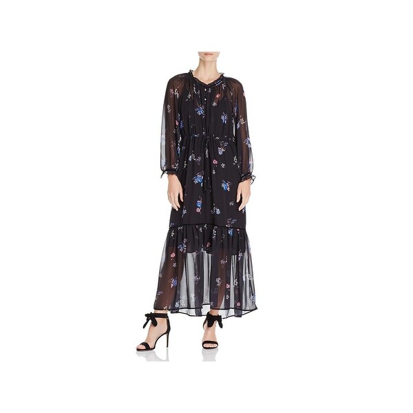 Shop Beltaine Womens Tatiana Flounce Dress Crepe Maxi ...