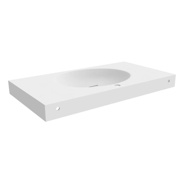 Darleen Shallow Basin Wall Mounted Bathroom Sink