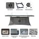 preview thumbnail 14 of 15, Outdoor Wicker Patio Rectangle Gas Fire Pit Table Set with 6 Chairs by Moda Furnishings (Including Rain Cover)