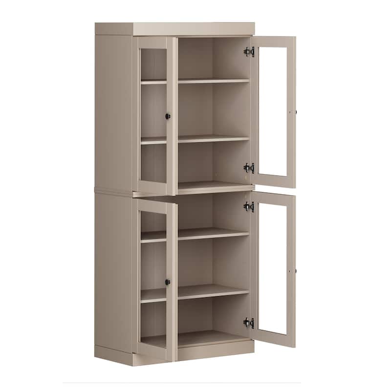 100% Solid Wood 6-Shelf Bookcase with Optional Doors by Palace Imports