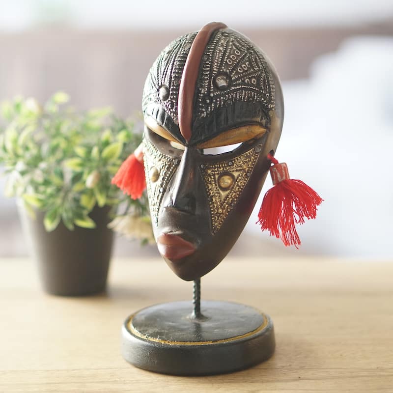 Novica Handmade Striking Beauty African Wood Mask