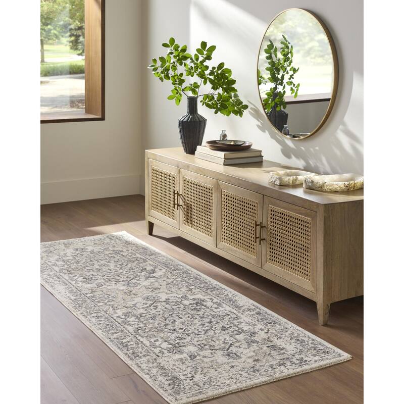 Livabliss Gakko Traditional Area Rug - Cream - 2'7" x 7'3"