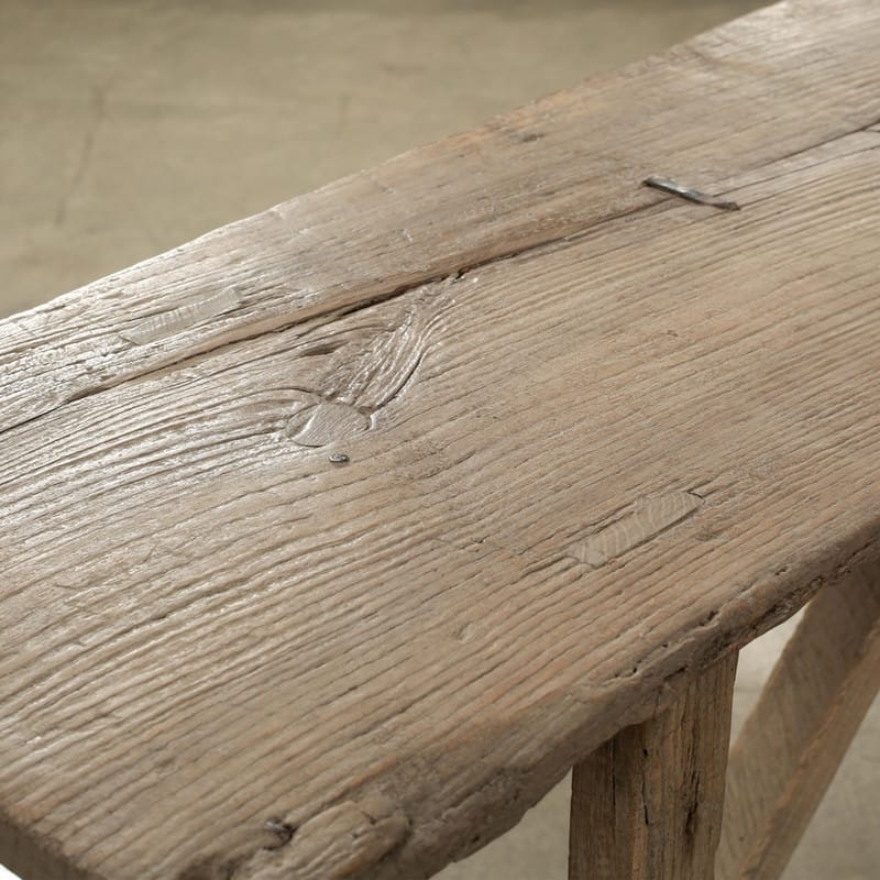 Elmwood Vintage Console Table Weathered Natural