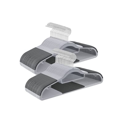 Multi-Purpose Clothes Hangers with Anti-Slip Rubber Grips Space-Saving Frame and Hook Rotation