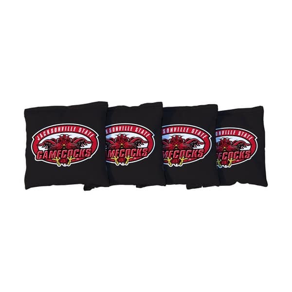 slide 2 of 3, Jacksonville State Black Cornhole Bags All-Weather Resin Filled