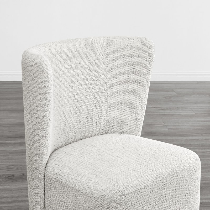 Brian Modern Dining Chairs with Casters&Wood Base Set of 2