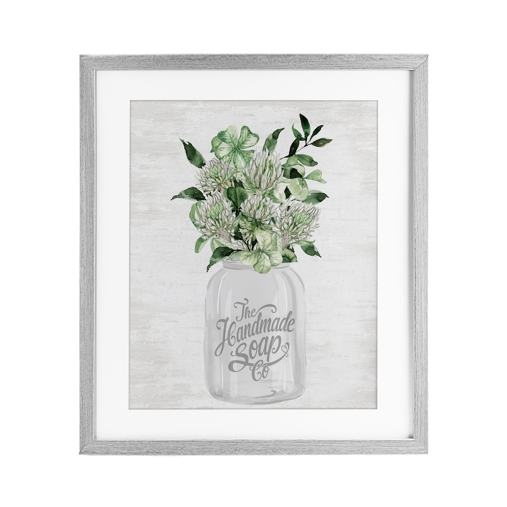 Stupell Spring Botanicals Handmade Soap Under Glass Framed Design By Lettered and Lined