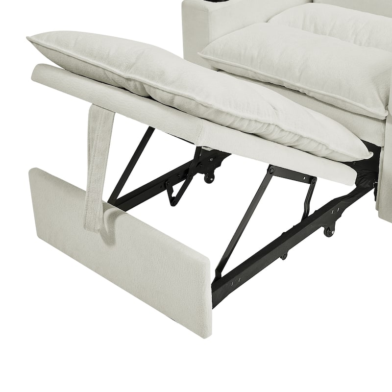 3-in-1 Convertible Sleeper Sofa Chair Bed, Sofa Chair with Adjustable Backrest, Pullout Sofa Bed with Cup Holder