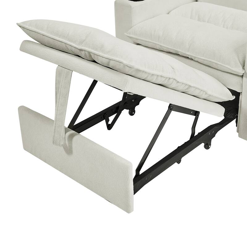 Anmytek 3-in-1 Multifunctional Convertible Sleeper Chair - Adjustable Pullout Sofa Bed with Modern Velvet Fabric