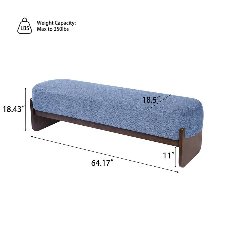 Christopher Knight Home - Havenport Modern Upholstered Bench with Textured Loop Yarn Fabric