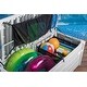 preview thumbnail 10 of 11, Keter Brightwood 120 Gallon Storage Deck Box with Pool Kit, White