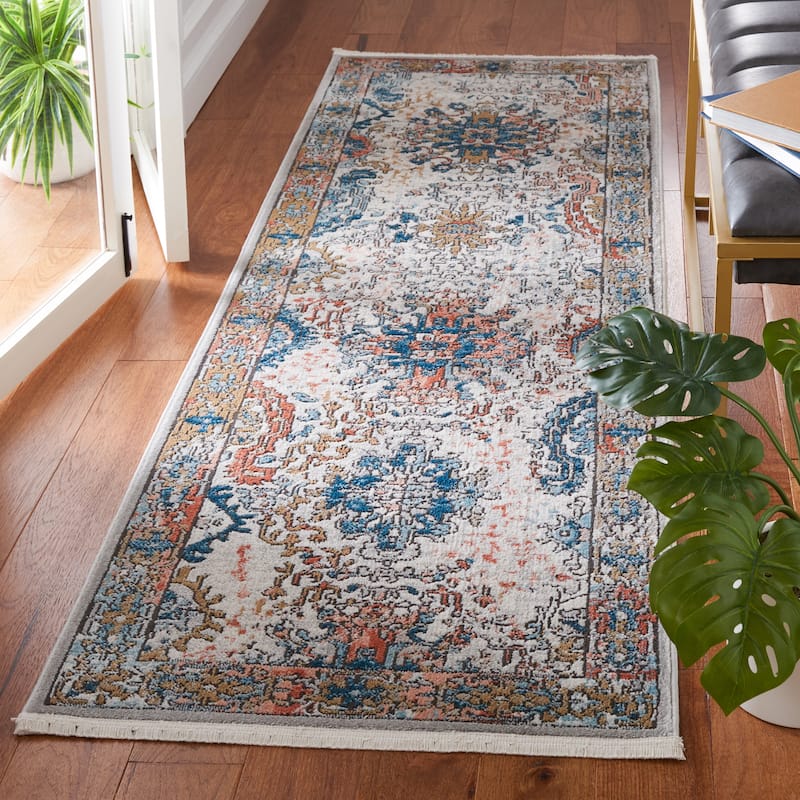 SAFAVIEH Shivan Gulfidan Modern Rug - Grey/Blue - 2' 6" x 8'