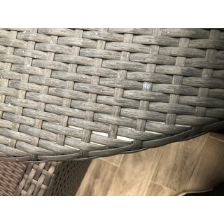 Franco Outdoor 5-piece Round Wicker Dining Set with Cushions & Umbrella Hole by Christopher Knight Home