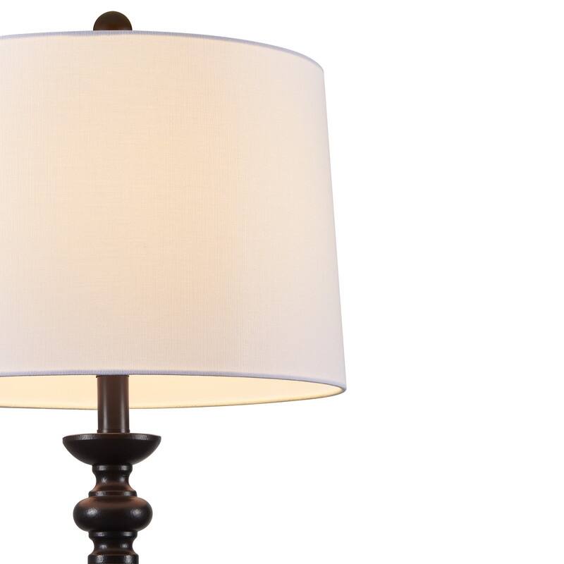 KWOTI 64''H Bronze Traditional Floor Lamp with Drum Shade