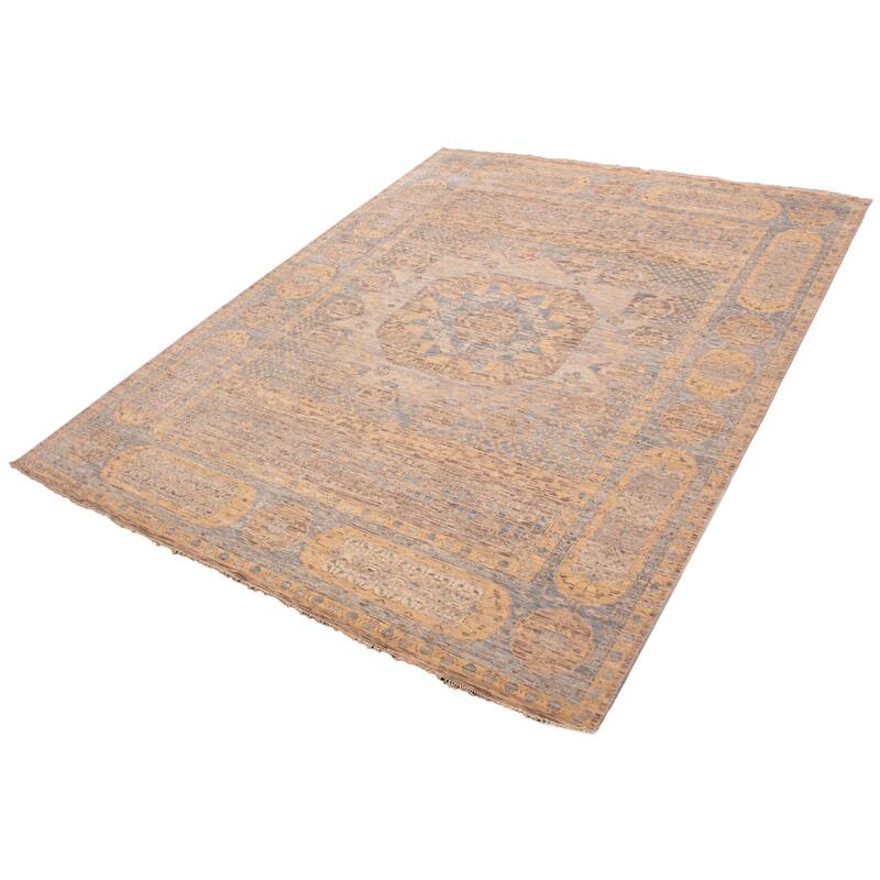 ECARPETGALLERY Hand-knotted Mamluk Light Blue Wool Rug - 12' 1" x 15'