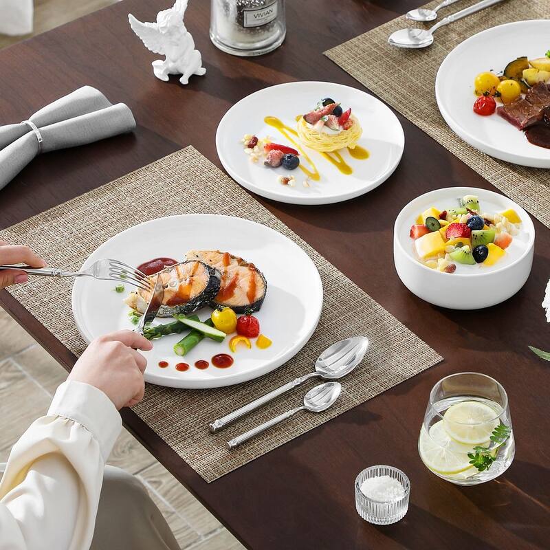 MALACASA LUNA 12-piece Porcelain Dinnerware Set (Service for 4)