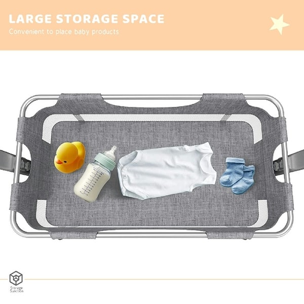 dimension image slide 0 of 2, Baby Bassinet, Bedside Sleeper,Foldable Baby Bed to Bed