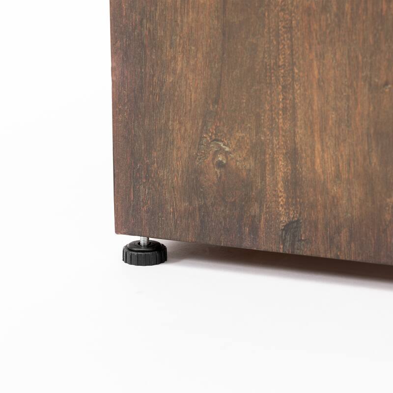 Anmytek Imitation Wood Grain Propane Tank Cover, Rustic Farmhouse Outdoor Patio Heater Tank Enclosure with Hinged Lid