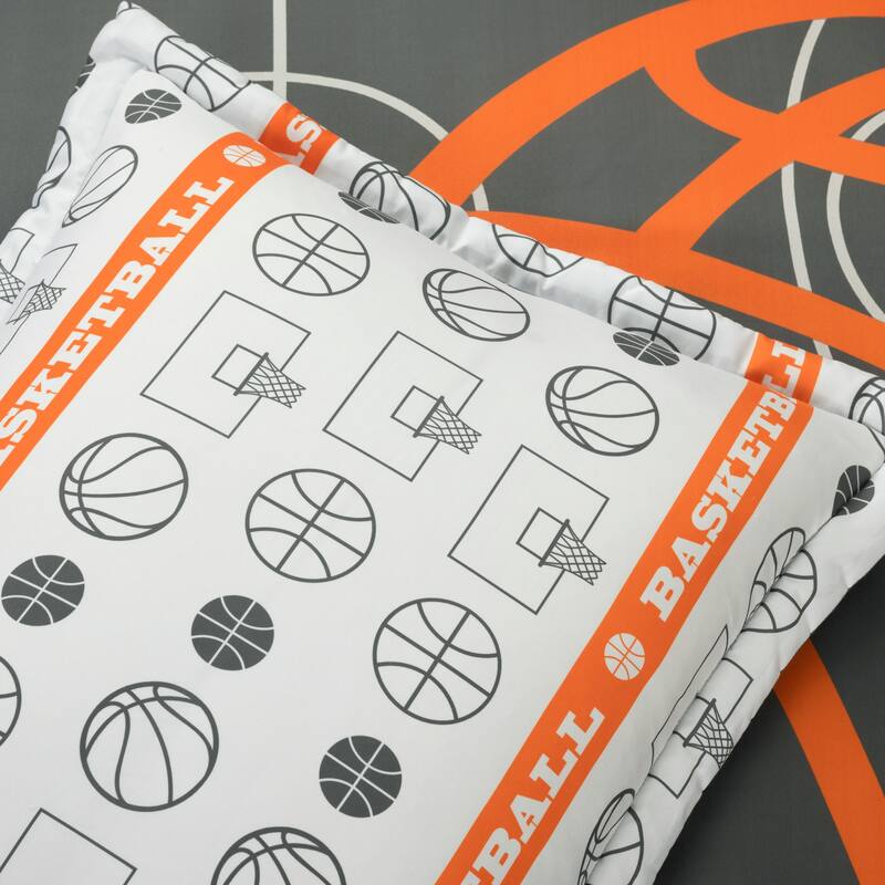 Lush Decor Basketball Game Reversible Oversized Comforter Set