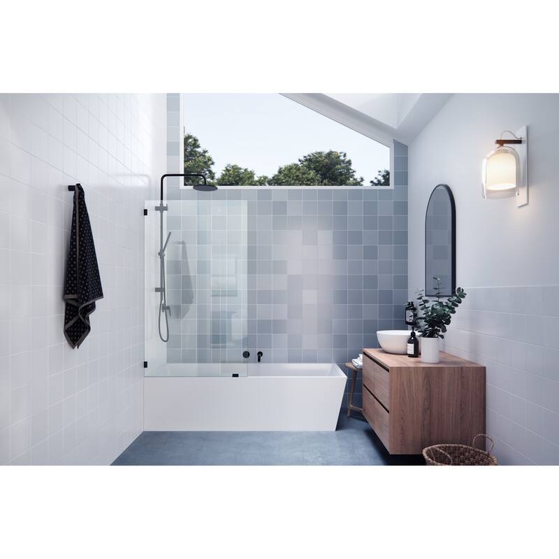 Glass Warehouse GW-BF-34 Vela 58-1/4" High x 34" Wide Shower Screen