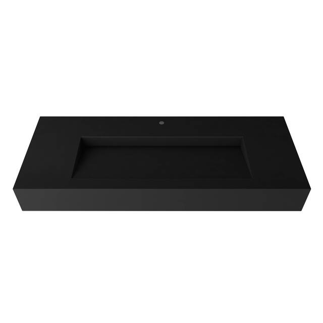 Pyramid Solid Surface Wall-Mounted Bathroom Sink