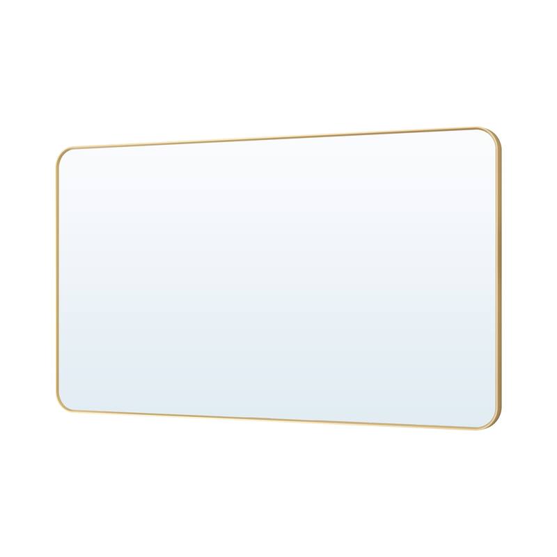 Modern Bathroom Rectangular Wall Mounted Anodized Aluminum Framed Vanity Mirror