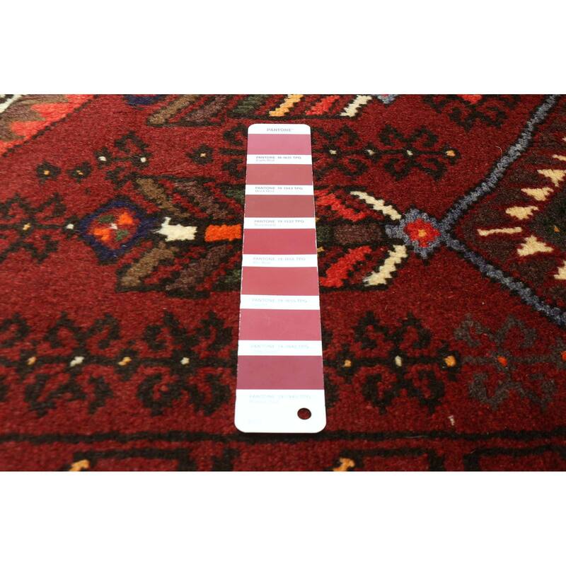 ECARPETGALLERY Hand-knotted Andelz Dark Red Wool Rug - 3'5 x 5'2