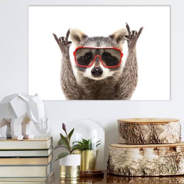Designart undefinedRaccoon With Red Sunglassesundefined Animals Canvas Wall Art Print - Overstock - 32336455 Designart undefinedRaccoon With Red Sunglassesundefined Animals Canvas Wall Art Print - Overstock - 32336455