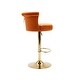 preview thumbnail 8 of 11, Orange Velvet Adjustable Swivel Barstool Kitchen Bar Chairs, Set of 2