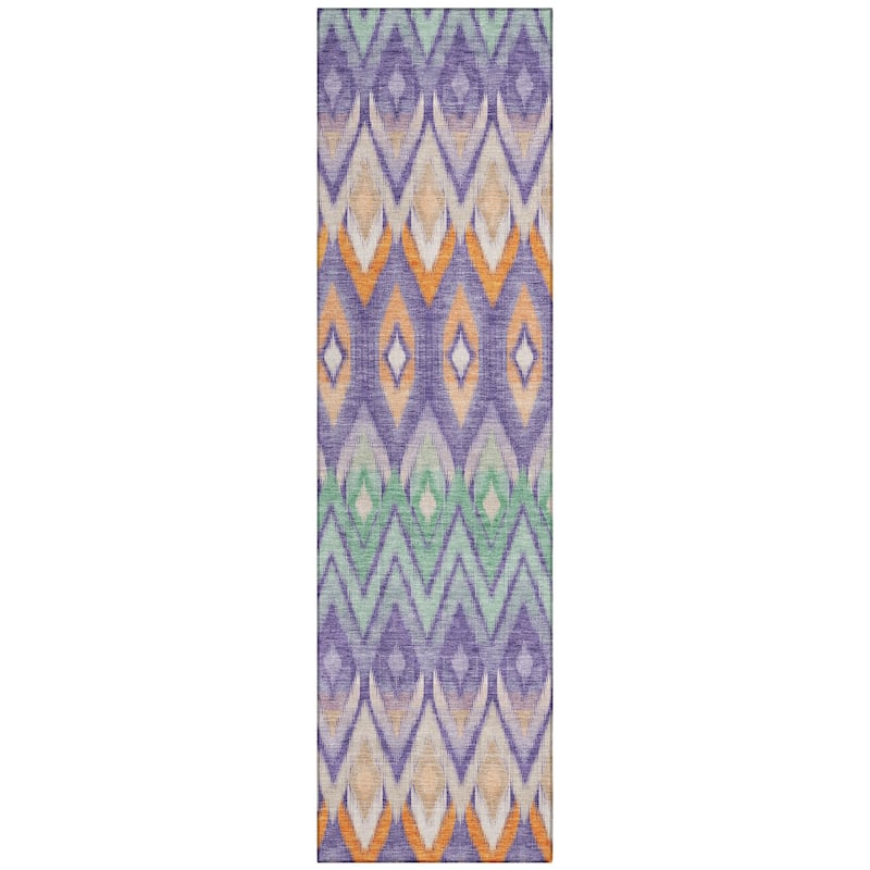 Machine Washable Indoor/ Outdoor Chantille Geometric Boho Rug