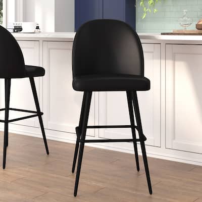 Commercial Grade Armless Barstool with Contoured Back