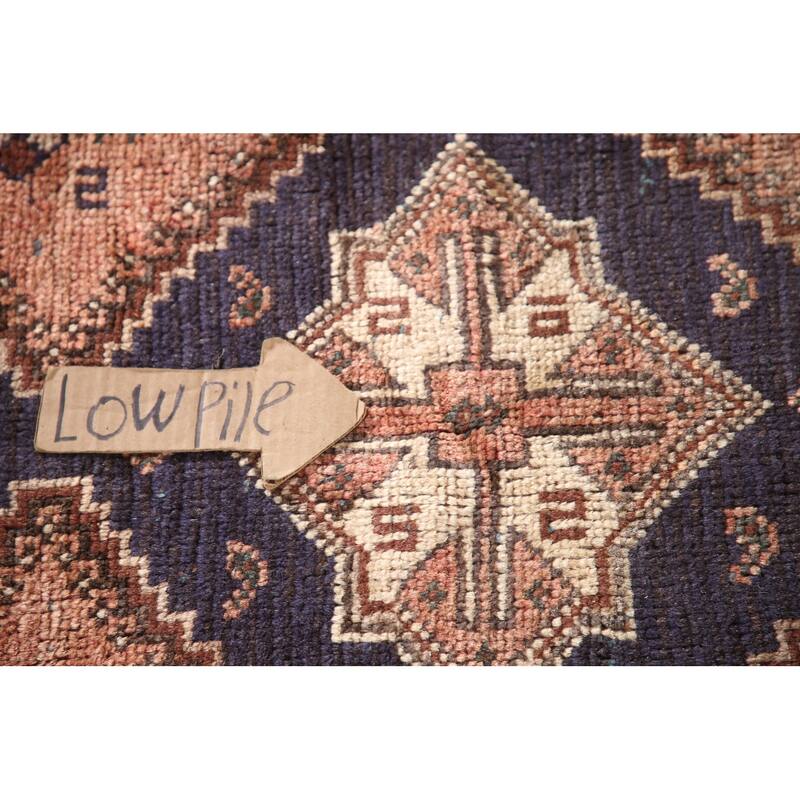 Tribal Pink Shiraz Persian Vintage Area Rug Handmade Wool Carpet - 3'7"x 4'7"