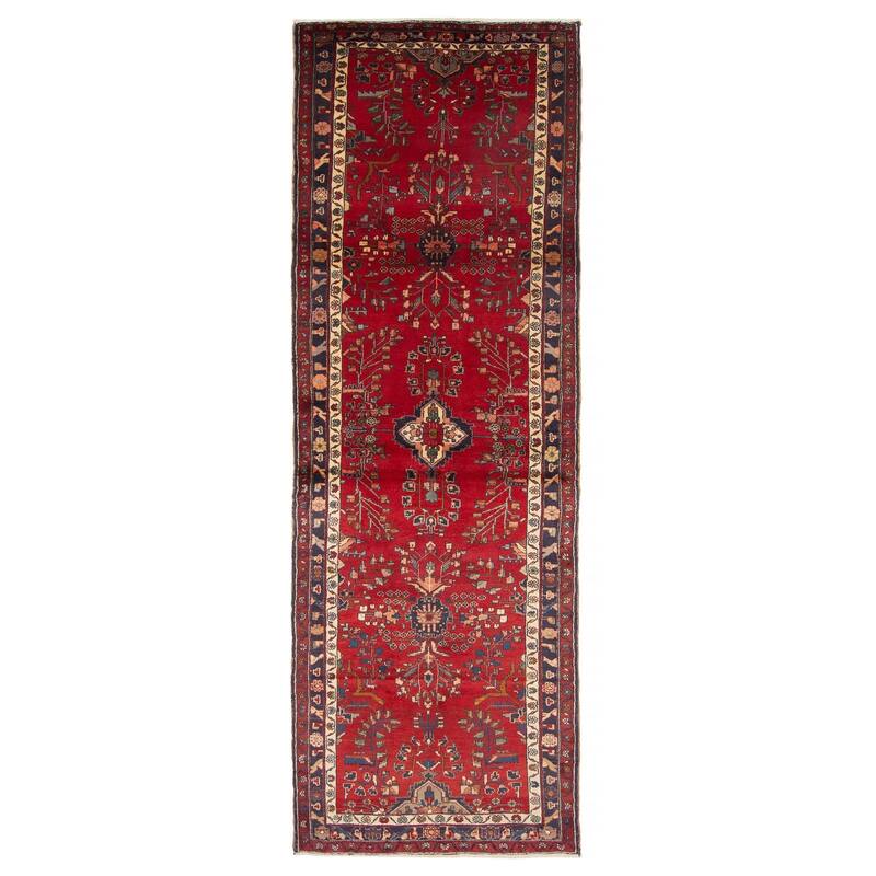 ECARPETGALLERY Hand-knotted Anadol Red Wool Rug - 3'8 x 10'4 - Red - 3'8 x 10'4