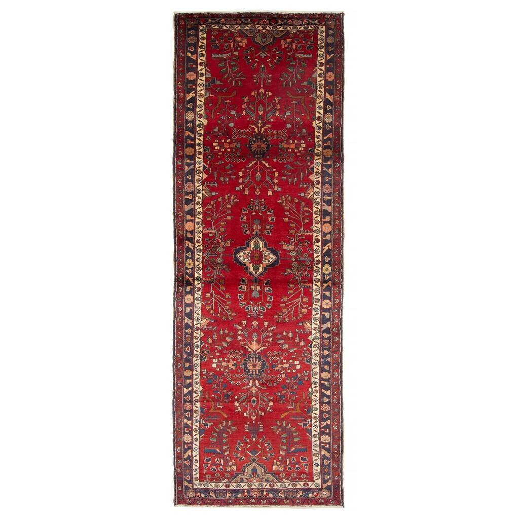 ECARPETGALLERY Hand-knotted Anadol Red Wool Rug - 3'8 x 10'4