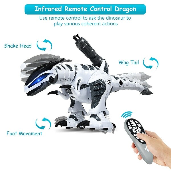 white remote control dinosaur