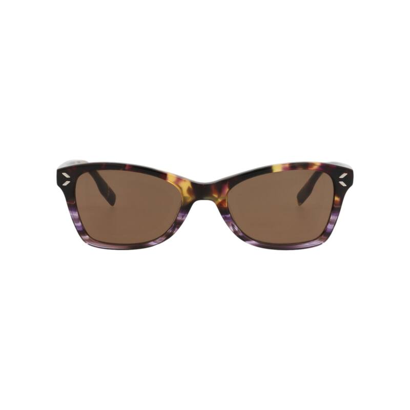 McQ Alexander McQueen Square-Frame Acetate Sunglasses - Havana Violet Brown - Multi - Brown Lens
